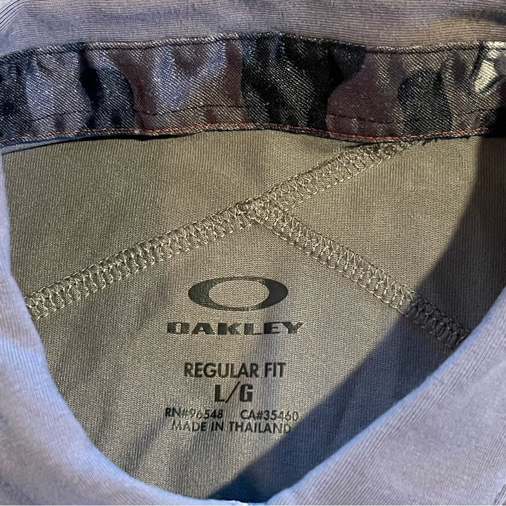 Oakley camo trim polo shirt mens large NWOT gray - Picture 10 of 15